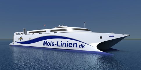 Im Bau: Neue Mols-Linien Fähre