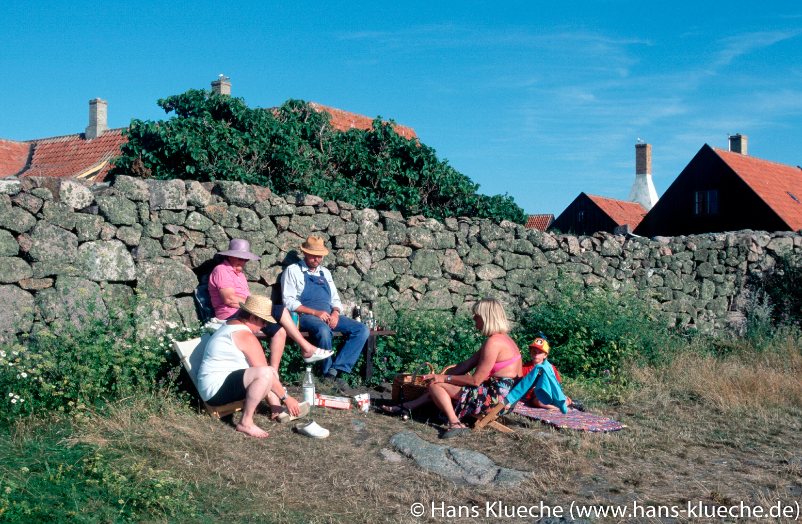 Festungsinsel Christiansø gehört zu Inselgruppe Ertmolmene nordöstlich von Bornholm: Mittagspause