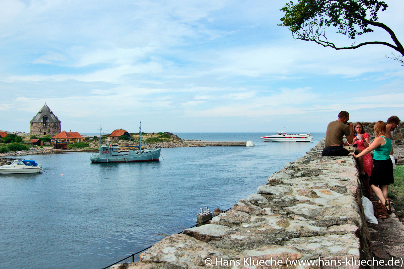 Die Festungsinsel Christiansø gehört zu Inselgruppe Ertmolmene nordöstlich von Bornholm: Hafen