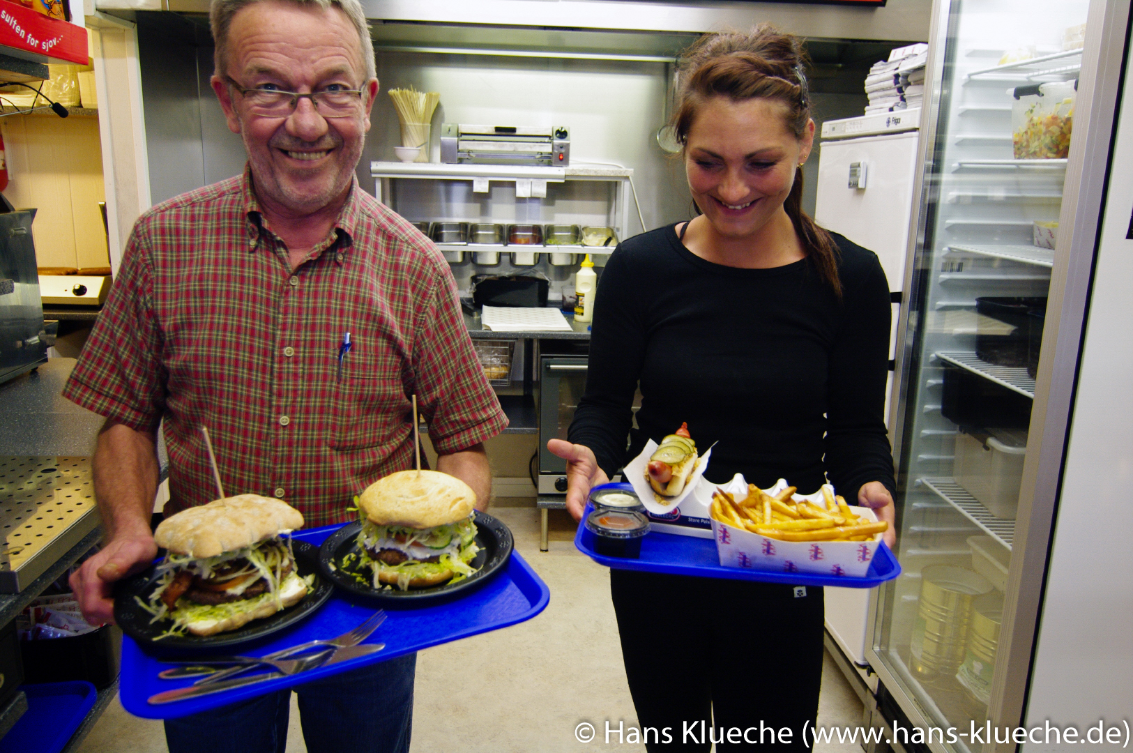 Burger im Promenade Kiosken Sandvig